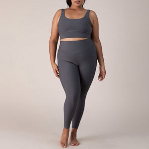 Leggings a Costine da Donna Taglie Forti a Vita Alta, Effetto Nudo, Anti-Squat, per Palestra e Yoga, Abbigliamento Sportivo Personalizzato, Pantaloni Fitness - Product Image 6
