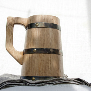 Chope à bière en bois Hobbit, Chope Seigneur des Anneaux, 0,7 L (23 oz), Chope à bière, Chope en bois, Cadeau de mariage, Personnalisé Hob - Product Image 1