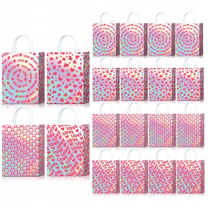 Nueva Bolsa de Papel de Material Compuesto Aluminizado Transfronterizo con Patrón de Amor Navideño, Bolso de Mano, Regalo Artesanal Personalizable, Fuente - Product Image 4