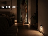 Lumière à détecteur de mouvement, lumière LED rechargeable, éclairage nocturne intérieur, éclairage de couloir, éclairage d'escalier, hôtel, villa LDN0001-22-1
