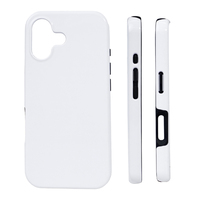 Coque Téléphone Magnétique Vierge pour Sublimation Revêtement 3D, Coque Personnalisée 2 en 1 Mate Brillante pour iPhone Série 16