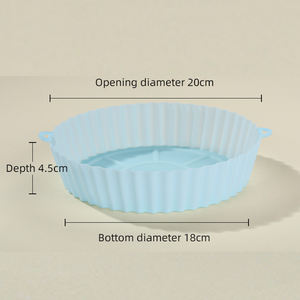 <span class=keywords><strong>Teglie</strong></span> da Forno in Silicone Alimentare Riutilizzabili da 8 Pollici Antiaderenti Senza Olio Ecologiche Sicure per Forno, Ideali per Friggitrice ad Aria e Dolci - Product Image 2