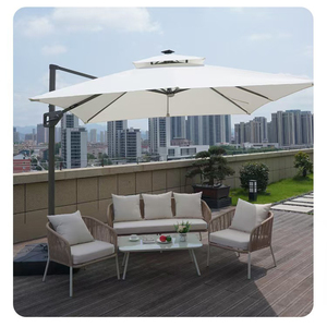 Modern Aluminum LED Solar Parasol for Balcony - Product Image 4