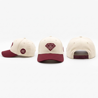 Cappellini Snapback a 5 Pannelli con Logo Personalizzato, Stampa Geometrica Astratta Bianca e Nera, Visiera Piatta in Cotone Twill Minimalista