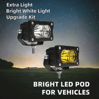 Nouveau phare de travail LED jaune BSG 20W 4000 Lumens, projecteurs combinés spot/flood 3 pouces pour voiture/camion 12V 24V, feux de brouillard avant tout-terrain à rétrofit