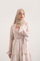 Robe traditionnelle de prière islamique, haut de gamme, vêtements ethniques, arabe, imprimé Floral, mousseline à plusieurs niveaux, Abaya, Hijab, dubaï, Robe musulmane, Ramadan