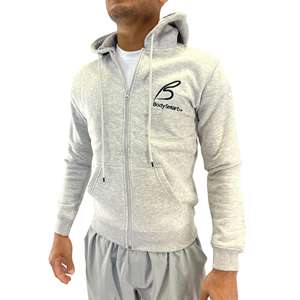 BODYSMART <b>Men's</b> Fleece <b>Zip</b> Hoodie with Adjustable Drawstring and Waterproof Pockets - Product Image 3
