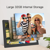 Cadre Photo Numérique LCD Tactile de 15,6 Pouces, Calendrier et Organisateur Familial avec 32 Go de Mémoire, Wi-Fi, Lecture MP4, pour Planification des Tâches Ménagères, à Poser