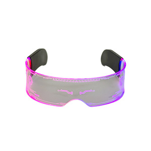 Lunettes technologiques lumineuses en forme de bouclier, LED multicolores clignotantes, accessoires pour fêtes, discothèques et festivals de musique - Product Image 1