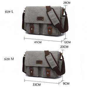 Wholesale Vintage Custom Canvas <b>Crossbody</b> <b>Bag</b> with Zipper <b>for</b> Men Women Waterproof & Portable <b>Travel</b> Casual Outdoor Daypack - Product Image 3