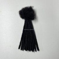 KAMA Extensions de dreadlocks instantanées entièrement faites à la main en cheveux humains, style traditionnel, en vrac pour garçons/filles/enfants