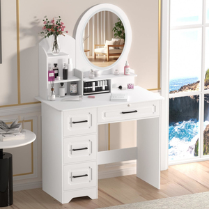 Factory Direct <b>Dressing</b> <b>Table</b> with LED Lights, <b>Vanity</b> Adjustable Brightness <b>Mirror</b> - Product Image 3