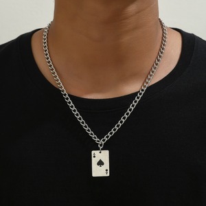 Nouveau produit créatif européen et américain : Chaîne à maillons en acier titane en forme de pêche noire, tendance unisexe Hip Hop - Product Image 2