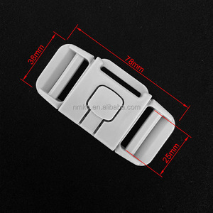 Hebilla de bebé de tres puntos de estilo japonés de alta calidad, hebilla de bloqueo de plástico gris y blanco de 25mm, piezas y accesorios especiales para bolsas - Product Image 2