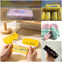 Jouet Squishy Autocollant en Forme de Beurre, Amusant, Croustillant, à Rebond Lent, Anti-stress, Jouet à Presser pour Enfants, Cadeau