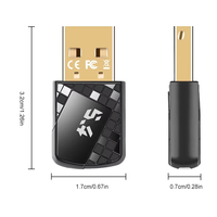 Adaptador USB Bluetooth 5.4 BT544, Mini Dongle Inalámbrico Bluetooth para PC, Laptop, Computadora de Escritorio, Windows 7/8/10/11
