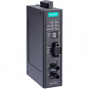 Convertidor de Fibra Óptica Moxa ICF-1171I, Interfaz de Bus CAN Industrial, Ethernet de 10/100 Mbps - Product Image 2