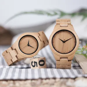 China Lieferant Armbanduhren automatische Männer Uhr Japan Uhrwerk Holz uhren für Männer und Frauen Luxus Bambus Holzuhr