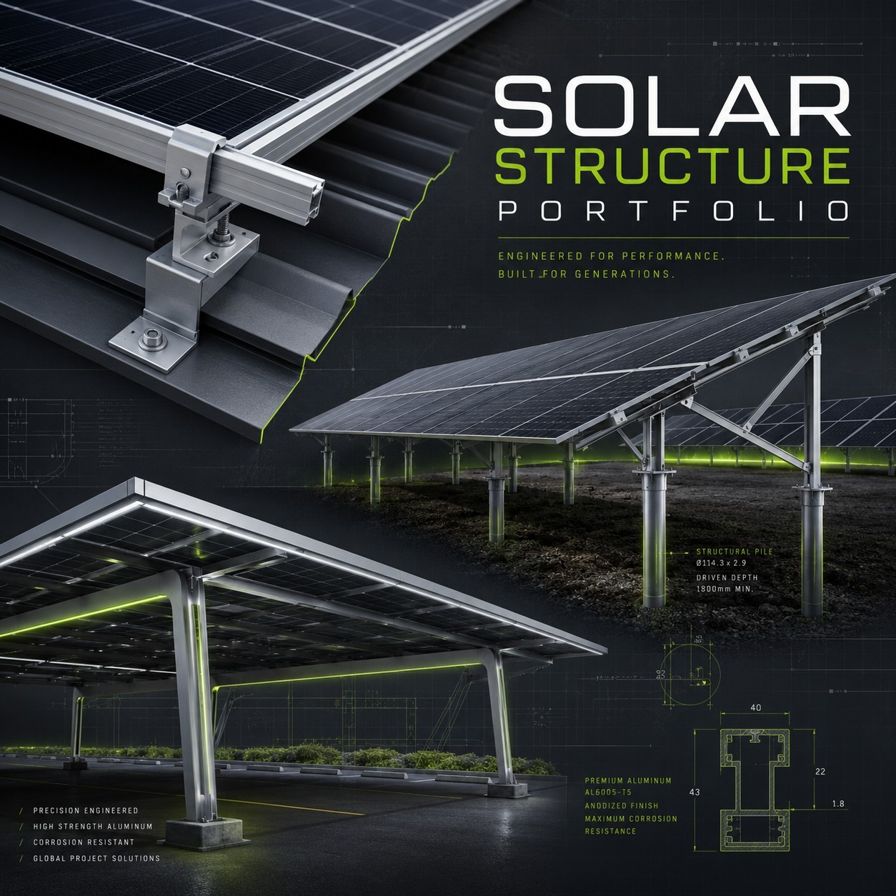 Aluminum Alloy Metal Roof Clamp SUS304 Bolts Non -penetrating Solar Carport Accessories and Installation Components Hardware · image 5