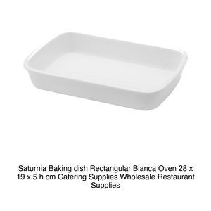 ถาดอบขนมทรงสี่เหลี่ยม Saturnia รุ่น Bianca ขนาด 28 x 19 x 5 ซม. อุปกรณ์จัดเลี้ยง ขายส่ง อุปกรณ์ร้านอาหาร - Product Image 2