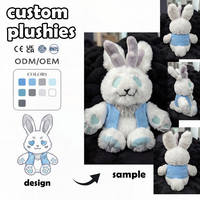 Peluche personnalisée de haute qualité, adorable lapin ou ours en peluche, en tissu de coton avec finition floquée et estampage doré - Fabricant
