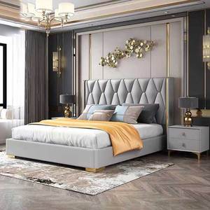 Set Completo di Mobili Economici per Camera <span class=keywords><strong>da</strong></span> <span class=keywords><strong>Letto</strong></span> King Size con Struttura in Legno, <span class=keywords><strong>Letto</strong></span> Matrimoniale, Arredamento Moderno e di Lusso per la Casa - Product Image 5