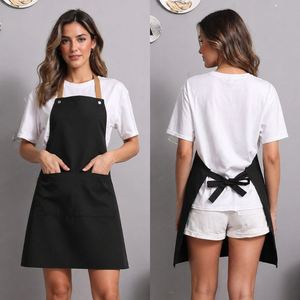 Tablier personnalisé avec logo brodé, haute qualité, promotionnel, imperméable, pour chef, cuisine, tabliers personnalisés pour femmes - Product Image 2