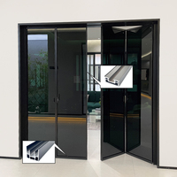 Portes pliantes intérieures sur mesure, système 40, portes pliantes en verre aluminium, profilés fins extrudés