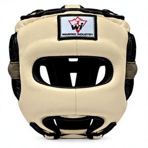 Casco de Boxeo de Cuero de Alta Calidad con Protección para los Oídos para Entrenamiento de MMA y Kickboxing - Casco Protector Duradero - Product Image 1