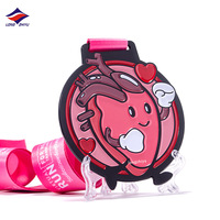 Longzhiyu marathon sport médailles fabricant personnalisé couleur enfants mignon anime médailles en gros émail fun run champion médailles