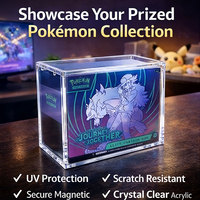 Boîte de présentation transparente en acrylique magnétique ETB 8mm +5mm avec protection UV pour boîte d'entraînement d'élite Pokémon