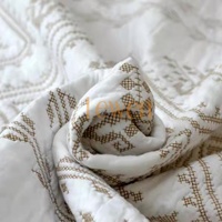 Ensemble de literie matelassé 3 pièces en microfibre de polyester léger, antibactérien et ignifuge, pour toutes les saisons