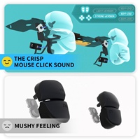 Boutons de souris pour version renforcée, micro clics pour contrôleur, en plastique noir, pour kit complet de clics
