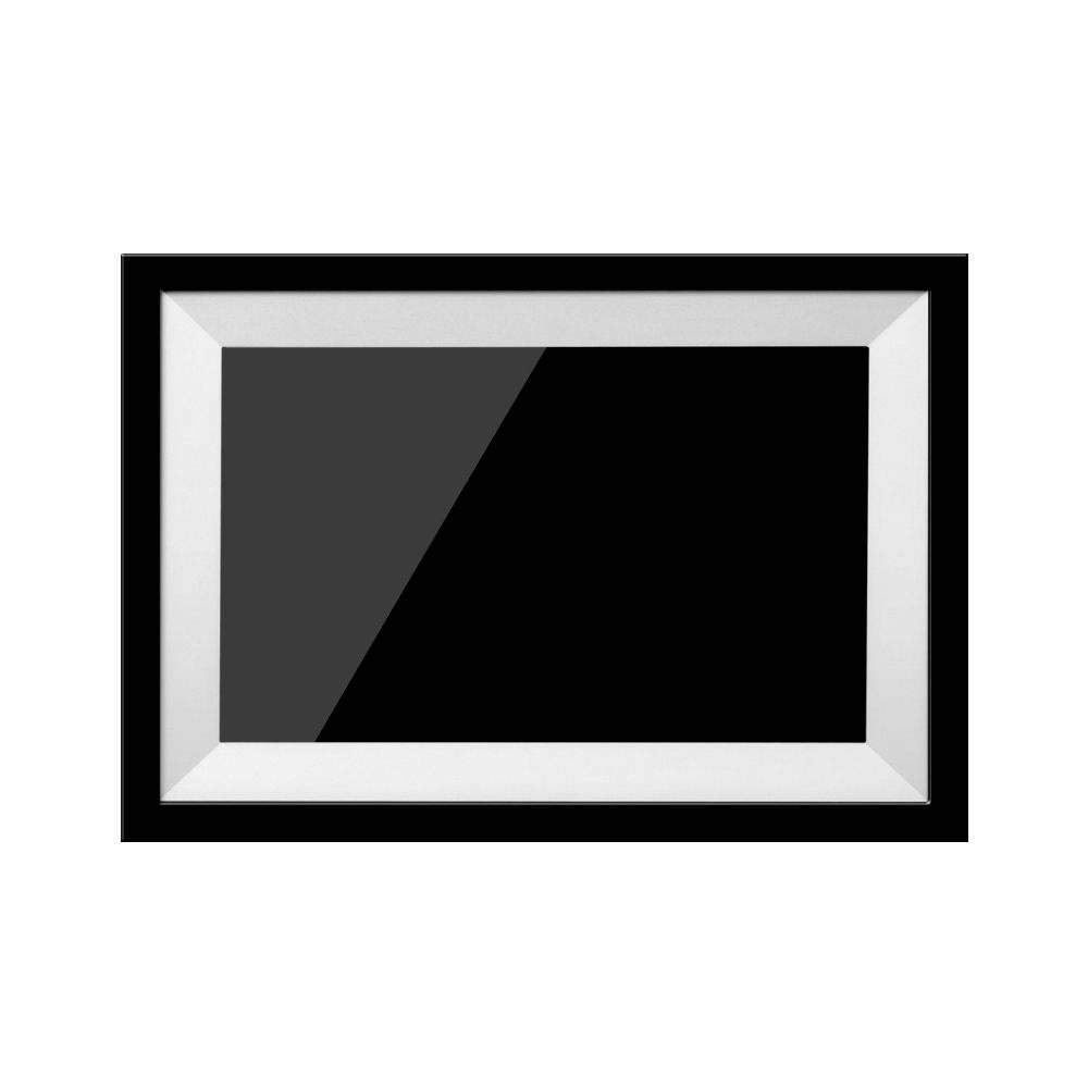 White with Black frame