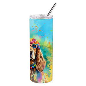 Vaso Delgado de Acero Inoxidable Cocker Spaniel Hippie Dawg - Product Image 1