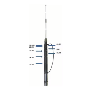 Antenne mobile CB HF 3-50Mhz PL259 en acier inoxydable, haute puissance, large bande, pour communication automobile - Product Image 3