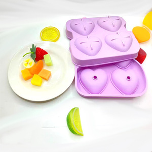 Ngày Valentine 4 Khoang Hình Trái Tim <span class=keywords><strong>Ice</strong></span> <span class=keywords><strong>Cube</strong></span> Khuôn Với Nắp Dễ Dàng Phát Hành Silicone <span class=keywords><strong>Ice</strong></span> <span class=keywords><strong>Cube</strong></span> Khay Cho Whiskey Cocktail <span class=keywords><strong>Ice</strong></span> Cream Công Cụ - Product Image 5