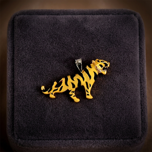 18K Gold Plated Sterling <b>Silver</b> Tiger Pendant <b>Charm</b> Animal Shape Zircon Children's Unisex Trendy Fashion Jewelry Classic Design - Product Image 2