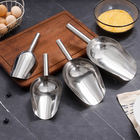 Pelle à nourriture en acier inoxydable, pelle à farine, pelle à glace, cuillère à bonbons, cuillère à grains de café, cuillère multifonctionnelle pour glace et aliments