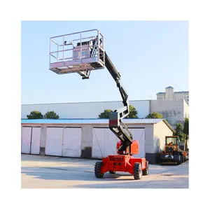 16m 18m portabel pengangkat teleskopik 12m 14m udara Trailer Towable Skylift derek di belakang kecil Boom Man Lift