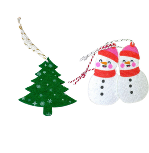 Décor de pendentif d'arbre de Noël en feutre de couleur verte de conception populaire - Product Image 5