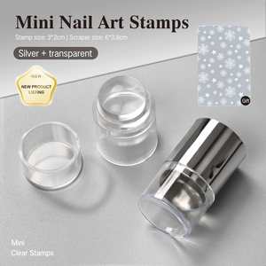 Stempel silikon seni kuku ramah pemula dapat dihapus cap manikur Perancis alat seni kuku dapat digunakan kembali Salon kuku eksklusif - Product Image 6