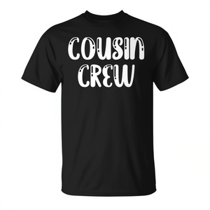 T-shirt unisexe à manches courtes et col rond pour adultes, chemise de fête pour réunion de famille, Cousin Crew For Life - Product Image 2