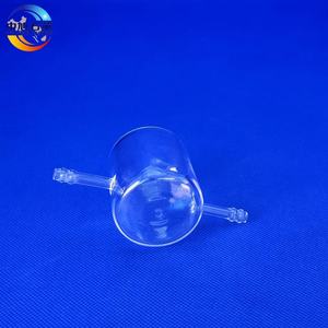 Frasco Reator de Quartzo de Alta Pureza - Vaso de Reação de Vidro de Quartzo para Laboratório com Tubo Lateral para Processamentos Químicos - Product Image 4
