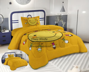 Personalized Kids Bedcover 3Pcs Twin Size <strong>Quilt</strong> Set Cartoon Printed Reversible Zipper Closure - Product Image 4