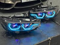 Feux de jour à LED RGB 7 couleurs V2 style IKON pour BMW Série 4 F32 F33 F36 F80 F82 F8X M3 M4, installation facile (Plug and Play)