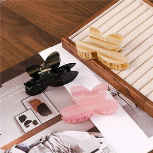 DOWELL, оптовая продажа, простая Новая модная цветная полоска 9,5 см, ацетатные заколки для волос для женщин - Product Image 1