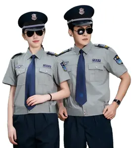 Wholesale Custom Short Sleeve Gray Private Security Uniform Suit Security Shirt Clothing Security Guard Uniforms