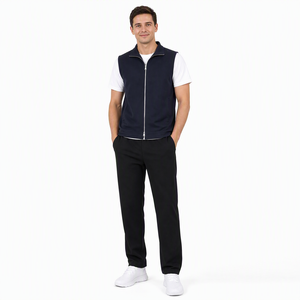 Gilet réversible pour homme, sans manches, zippé, veste décontractée d'hiver, logo personnalisé - Product Image 1
