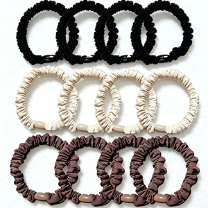 En gros, Élastiques à <span class=keywords><strong>cheveux</strong></span> minimalistes côtelés, Petits chouchous froncés, Élastiques à perles <span class=keywords><strong>pour</strong></span> queue de cheval, Bandes sans pli <span class=keywords><strong>pour</strong></span> <span class=keywords><strong>cheveux</strong></span> <span class=keywords><strong>fins</strong></span> et épais - Product Image 1